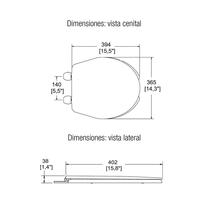 ASIENTO PARA WC REDONDO,FRENTE ABIERTO,C