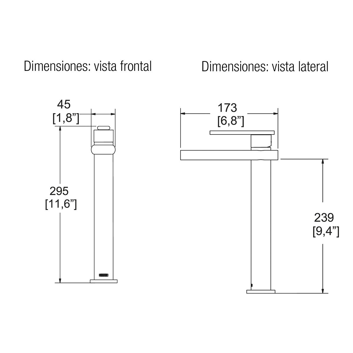 LLAVE ALTA DE LAVABO PREMIER CROMO HELVEX
