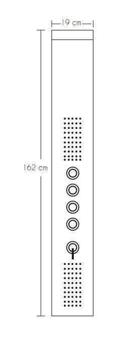 PANEL DE HIDROMASAJE CHASIS DISEÑO 1 PIE