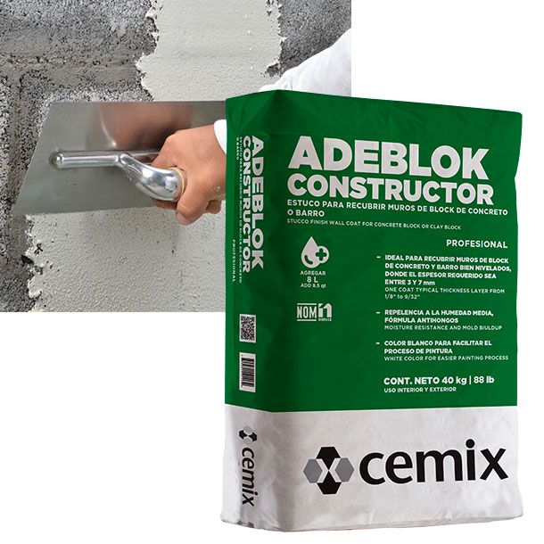 PASTA ADEBLOCK CONSTRUCTOR BLANCO 40 KGM