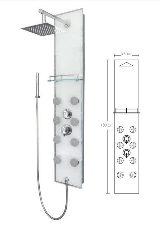 PANEL DE HIDROMASAJE CRISTAL TEMPLADO CO