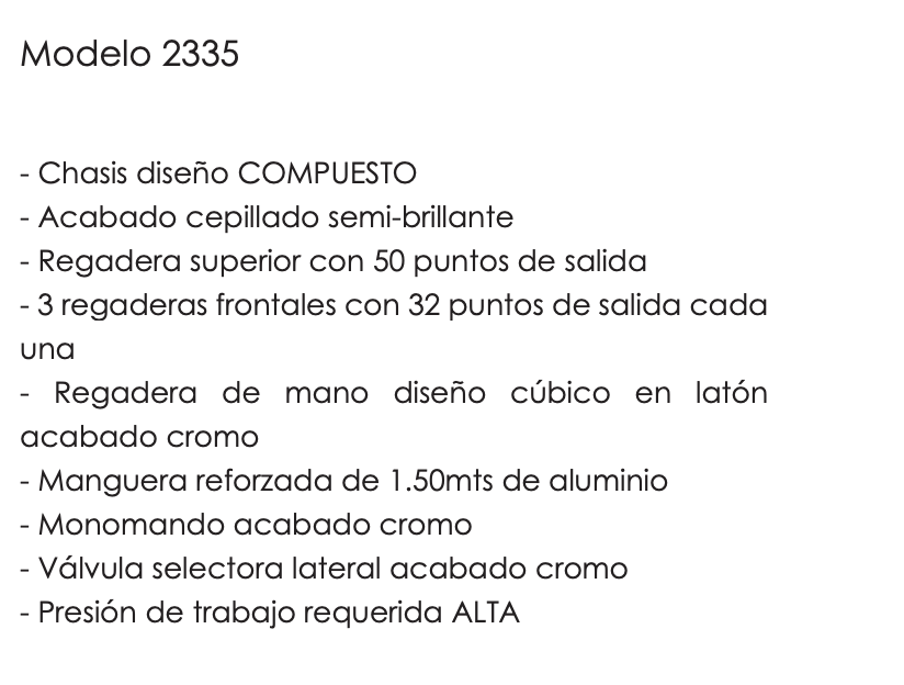 PANEL DE HIDROMASAJE 1 PIEZA ACERO INOXI