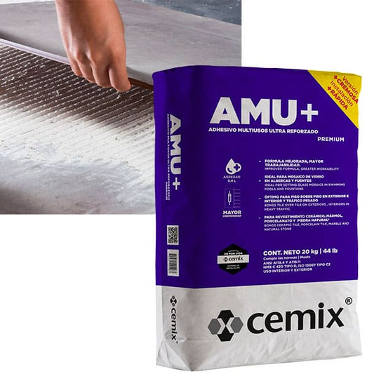 ADHESIVO AMU BLANCO 10 KGM CEMIX 1A