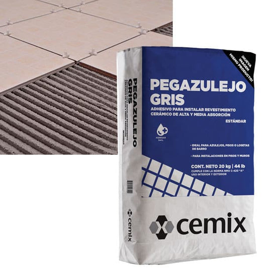 ADHESIVO PEGAZULEJO GRIS 20 KGM CEMIX 1A