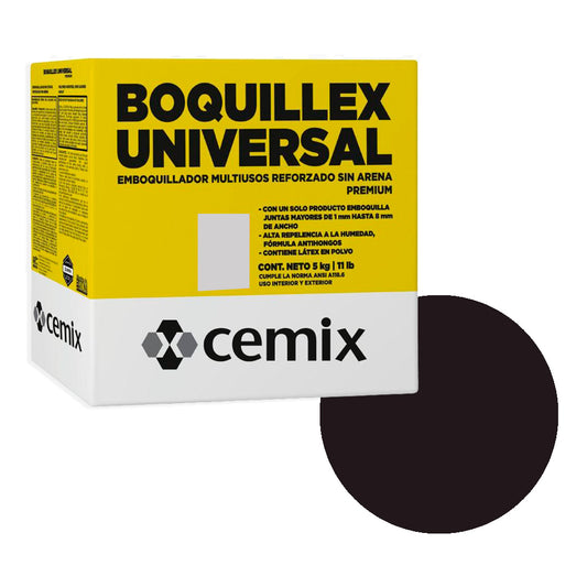 BOQUILLEX UNIVERSAL NEGRO 5 KGM CEMIX 1A